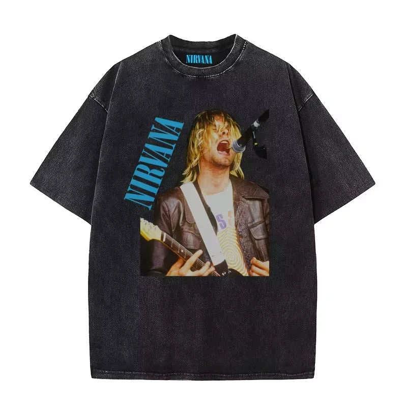 Nirvana Rock Band Men's Vintage Cotton T-Shirt