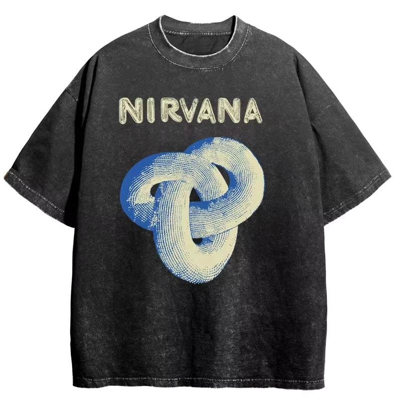 Nirvana Rock Band Men's Vintage Cotton T-Shirt