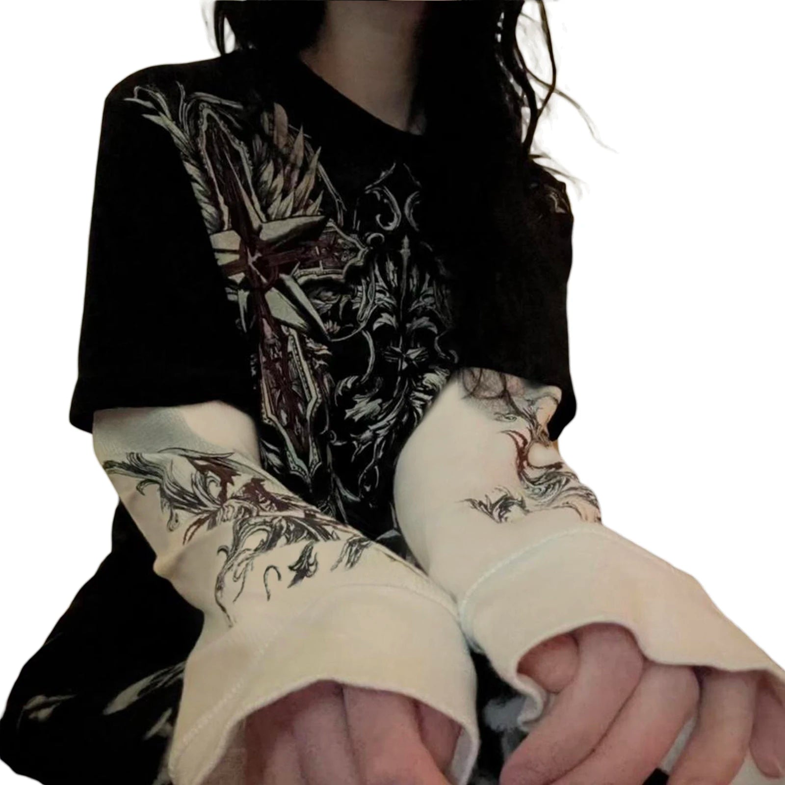 DRIFT Fallen Angel Layered Tee
